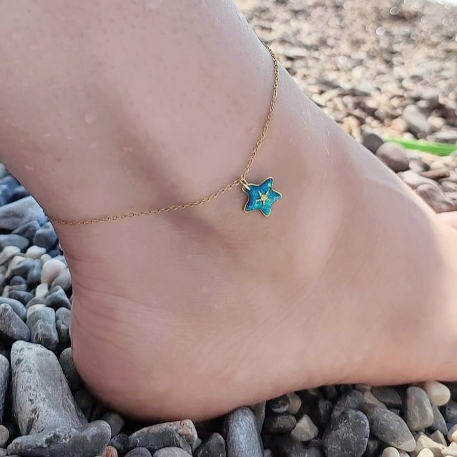 Anklet gold star